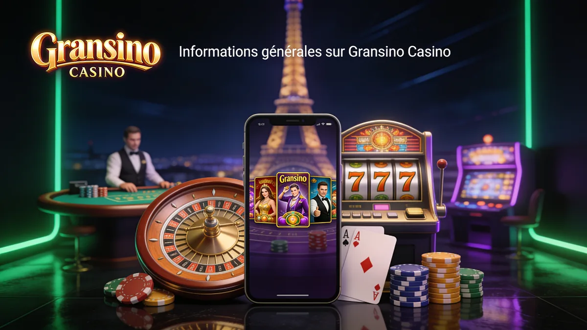 Informations générales sur Gransino Casino : guide gransino casino pour les joueurs en France